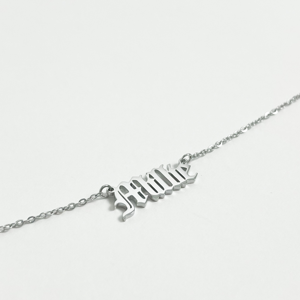Old English Name Necklace