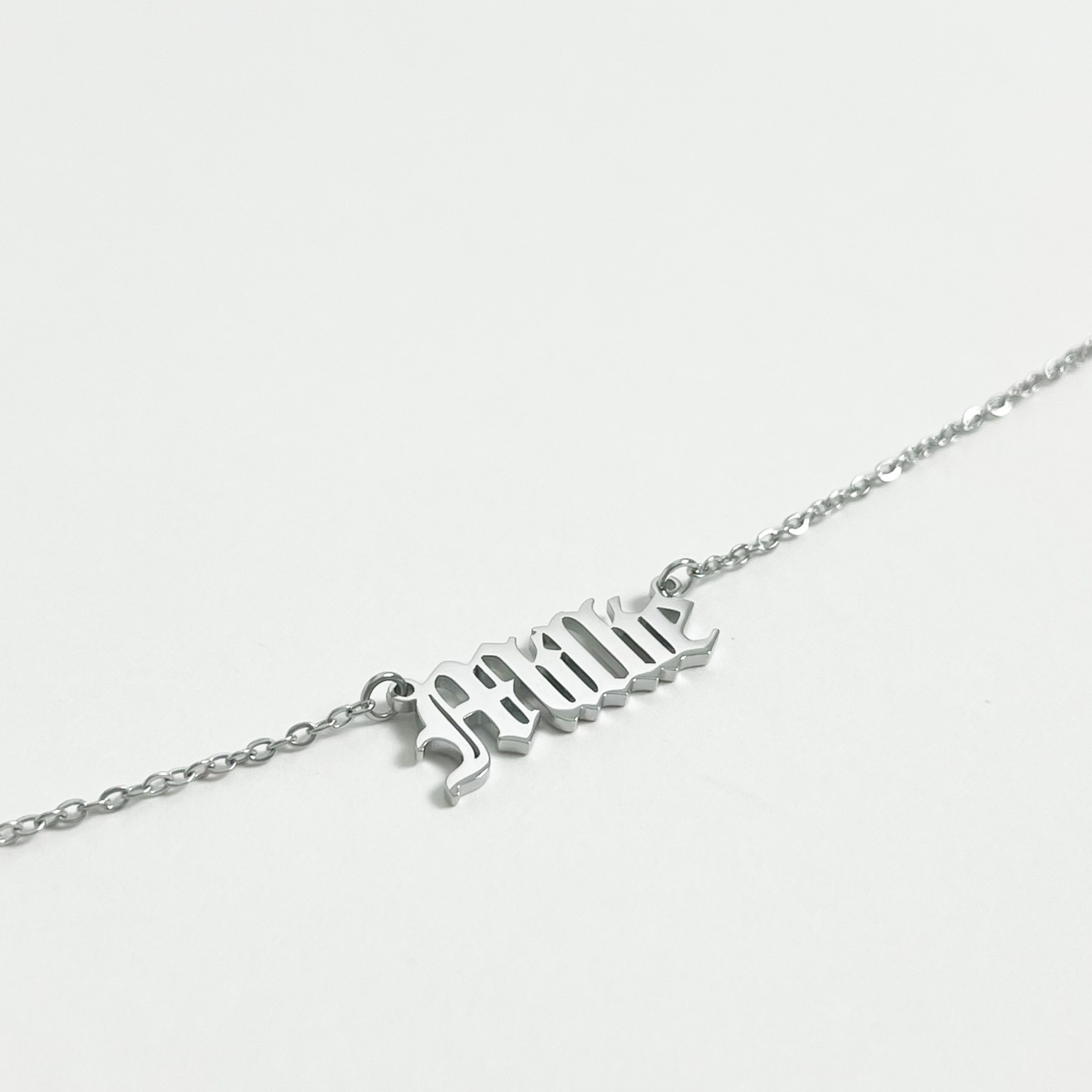 Old English Name Necklace