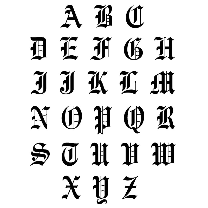 Old English Initial Necklace