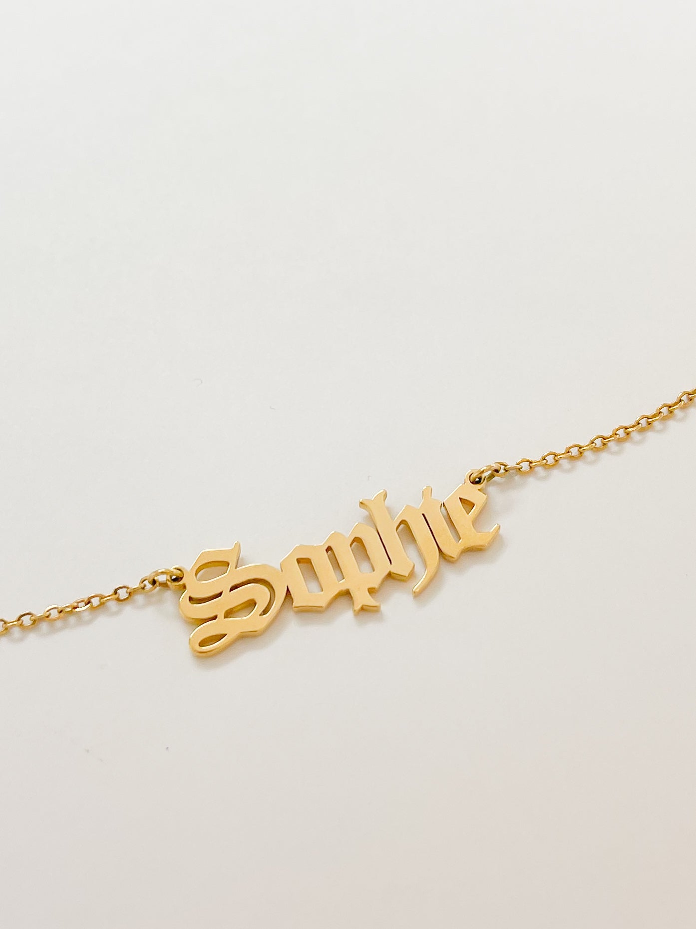 Old English Personalized Name Necklace