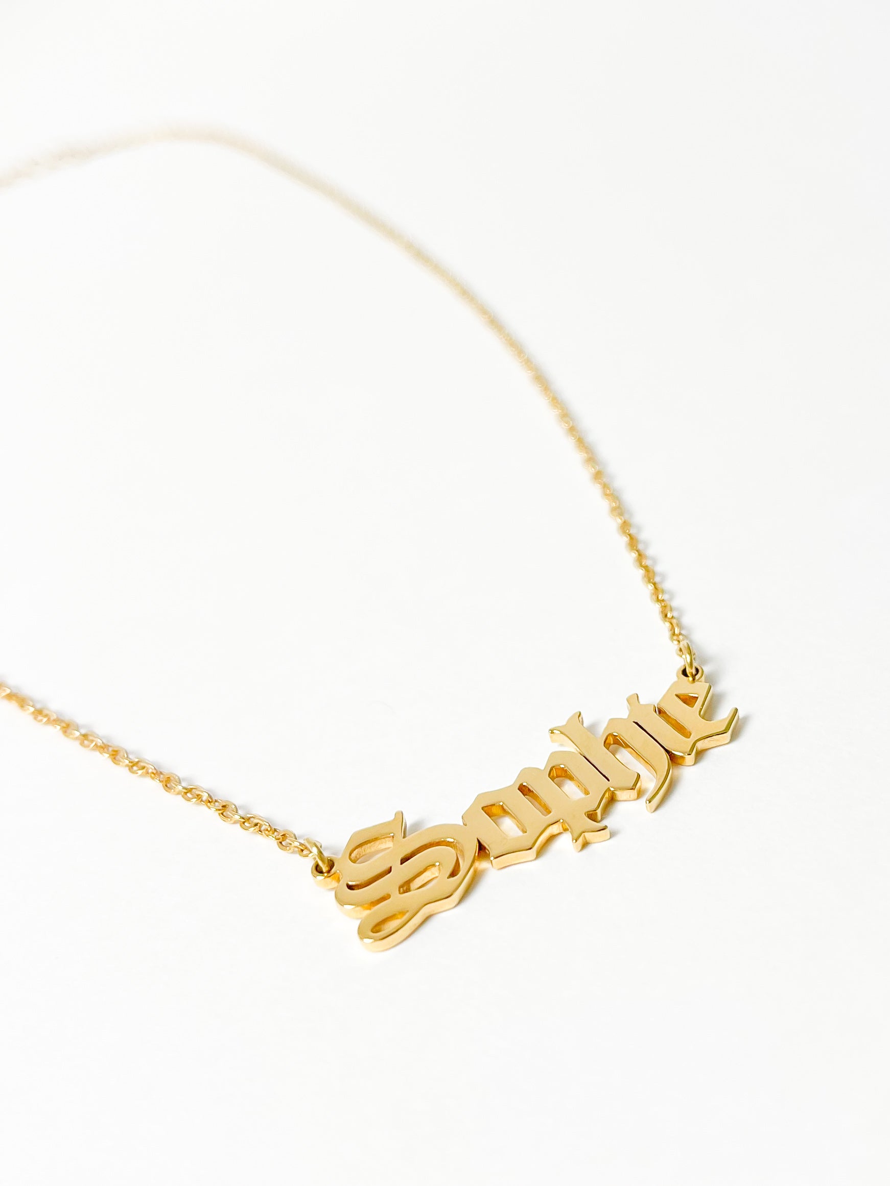 Old English Personalized Name Necklace