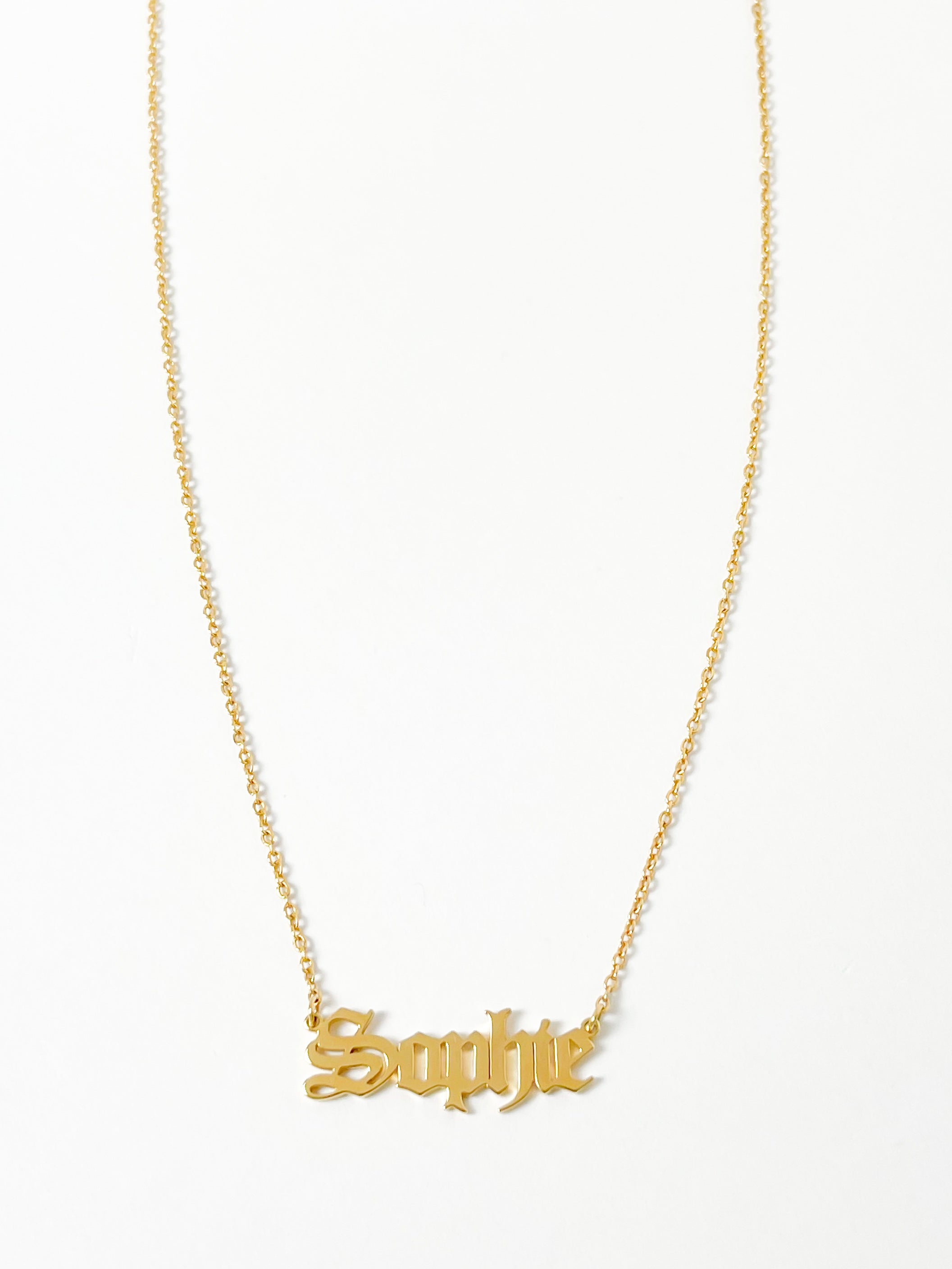 Old English Personalized Name Necklace