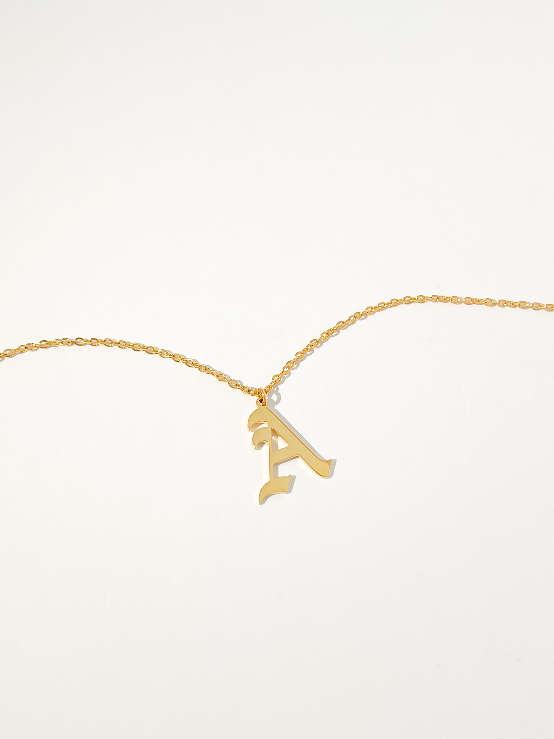 Old English Initial Necklace