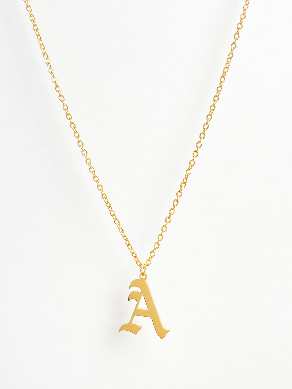 Old English Initial Necklace