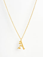 Old English Initial Necklace