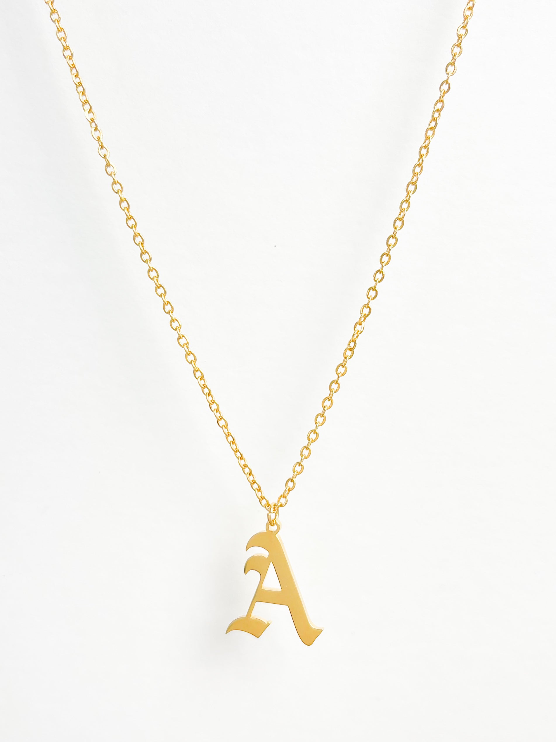 Old English Initial Necklace