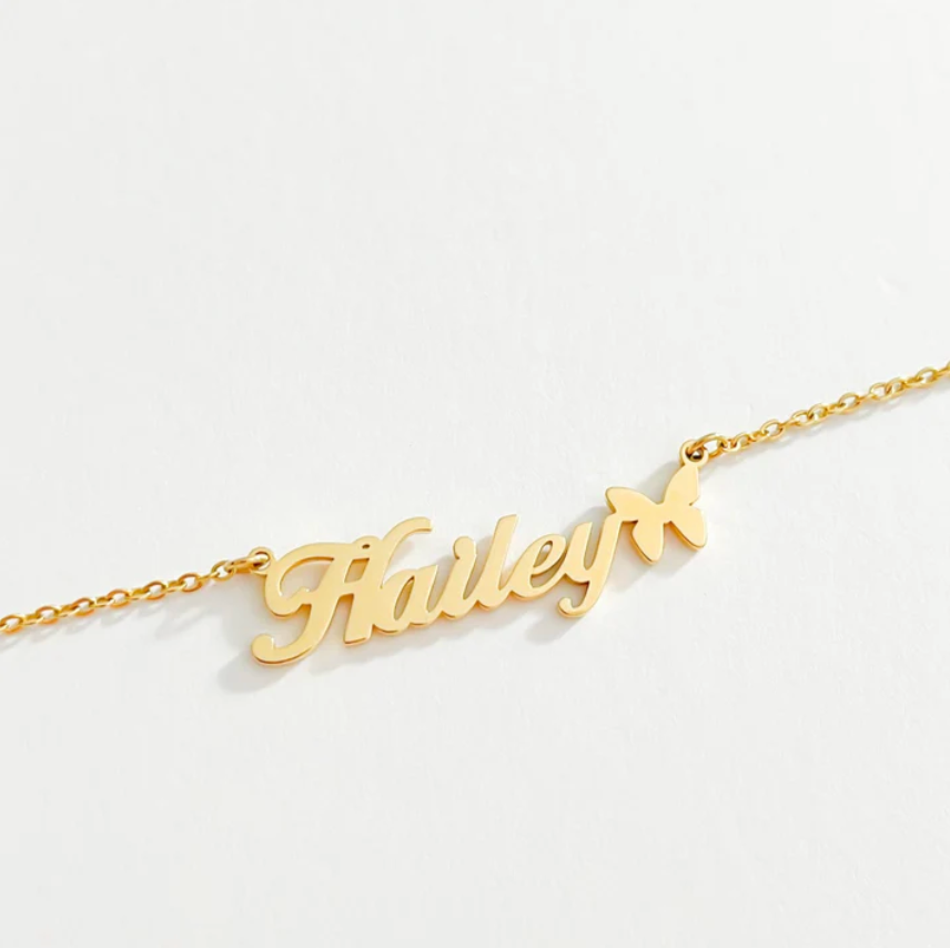 Butterfly Name Necklace