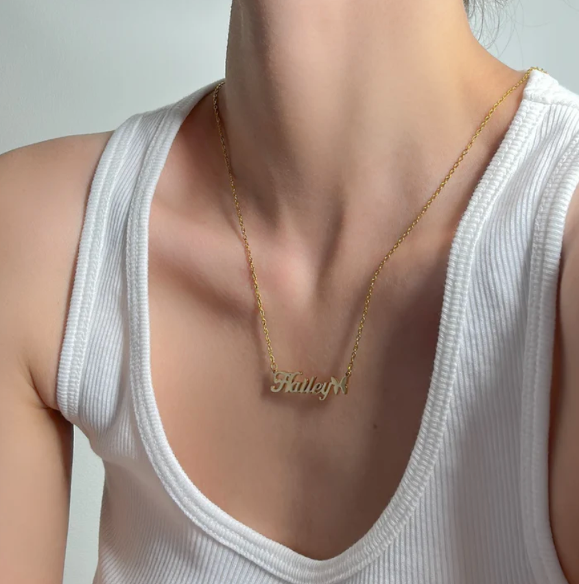Butterfly Name Necklace