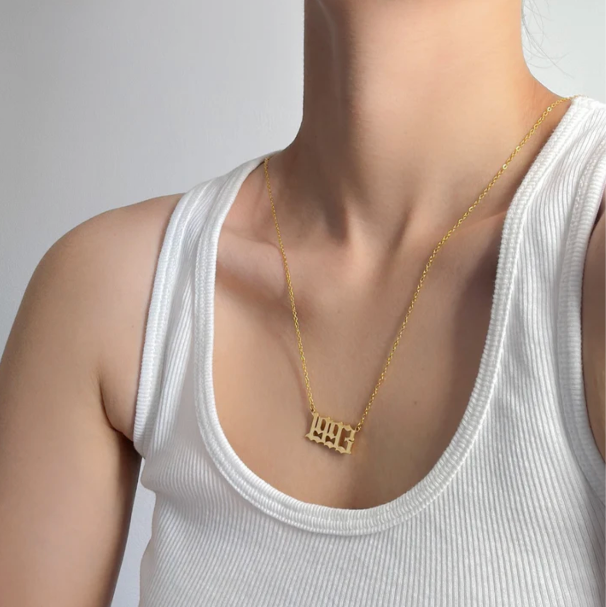 Old English Year Necklace