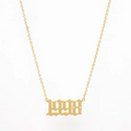 Old English Year Necklace
