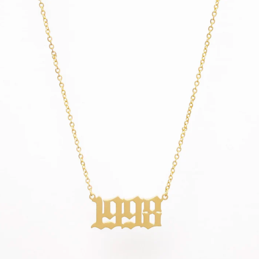 Old English Year Necklace